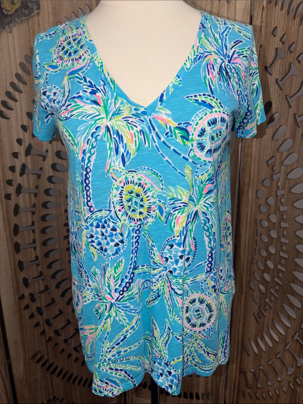 LIKE NEW - LILY PULITZER PALM/PINEAPPLE PRINT YOP - SMALL